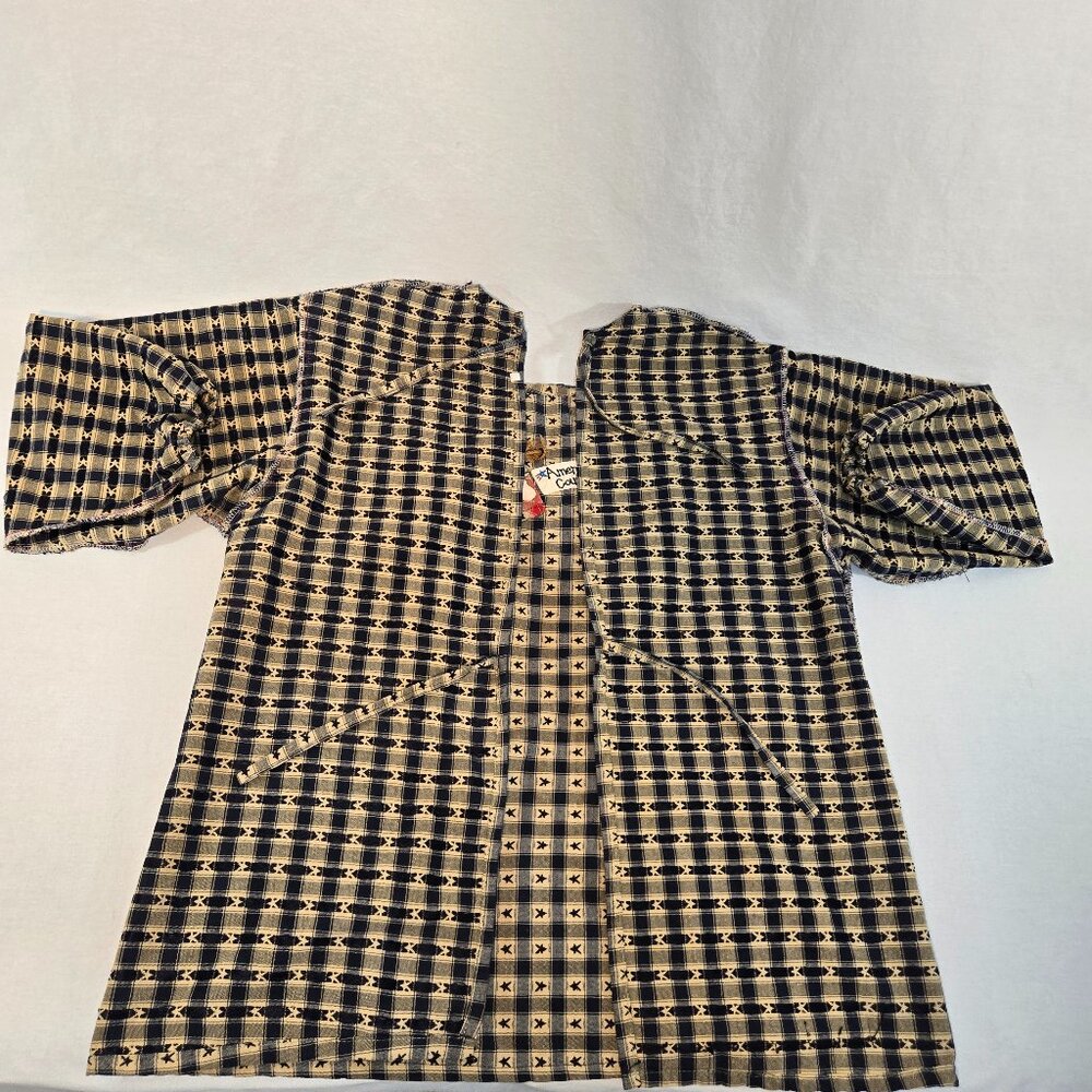 Vintage AMERICAN COUNTRY DOLL Handmade Blue/Mustard Heritage Cardigan Size S/M. - Picture 8 of 16